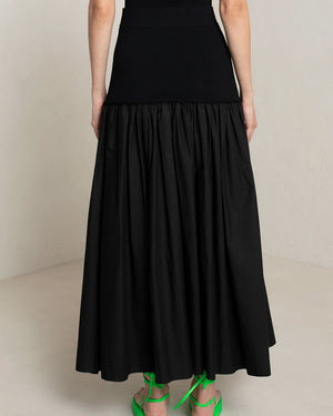 Black Marlowe Midi Skirt