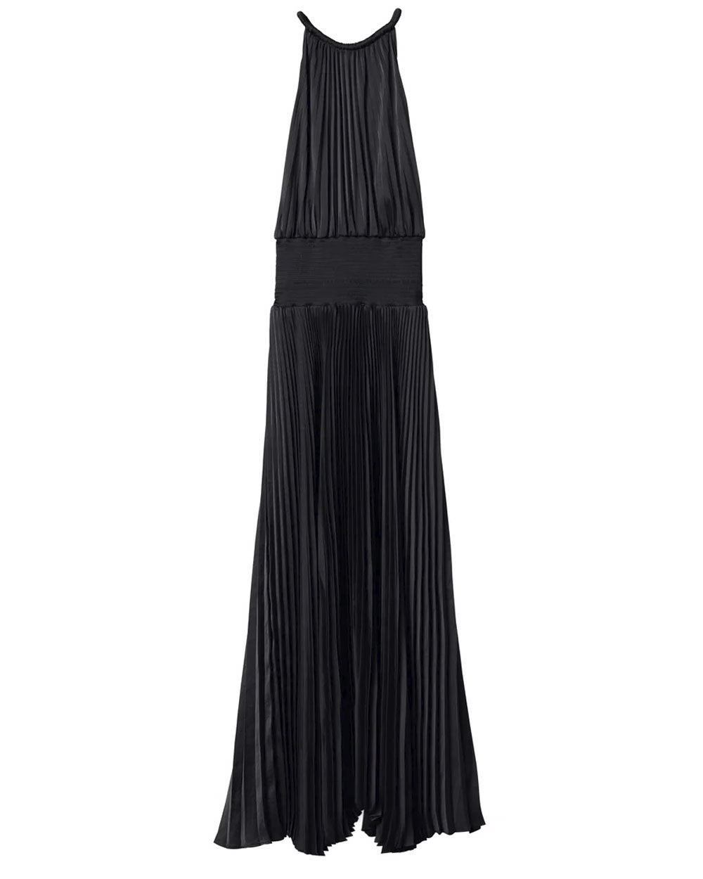 A.L.C. Black Renata Satin Pleated Dress – Stanley Korshak