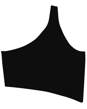 Black Single Shoulder Colby Top