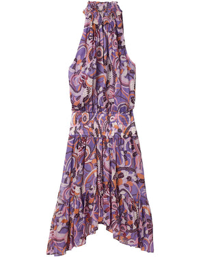 Lavender Printed Cody Midi Dress