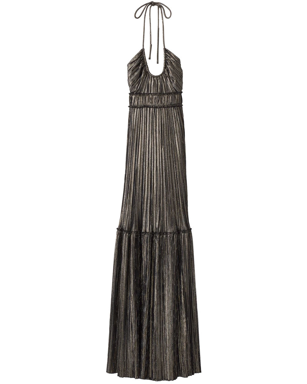Metallic Black Sleeveless Cecilia Maxi Dress