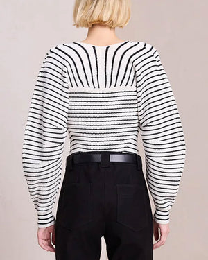 Natural Navy Stripe Maeve Sweater