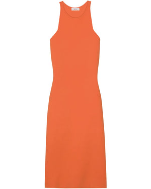 Orange Twist Pierce Midi Dress