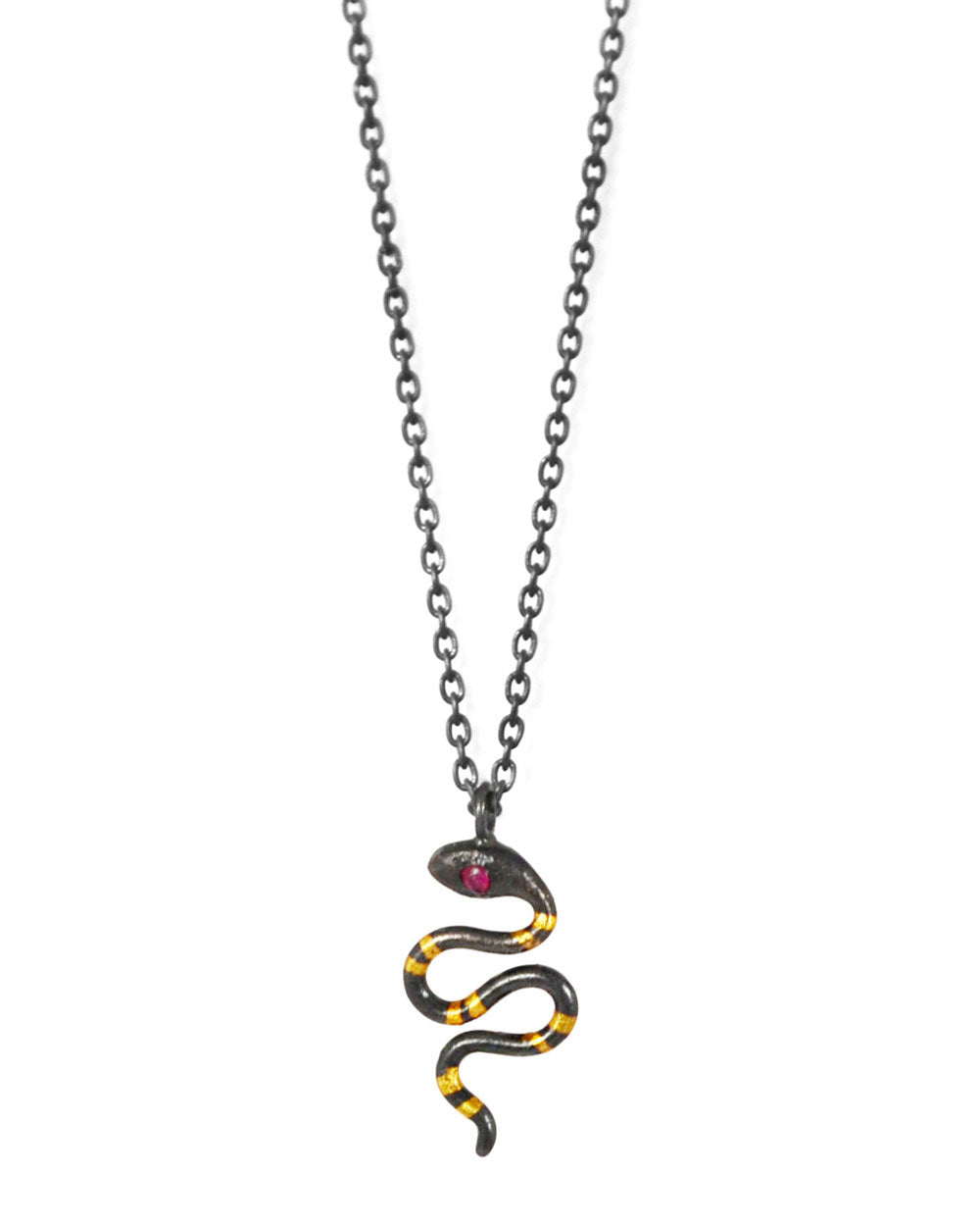 Tiny Snake Pendant Necklace
