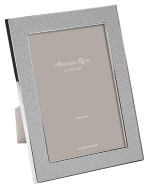 Silver and Grey Shagreen 8 X 10” Picture Frame