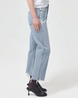 Mid Rise 90s Crop Jean in Nerve