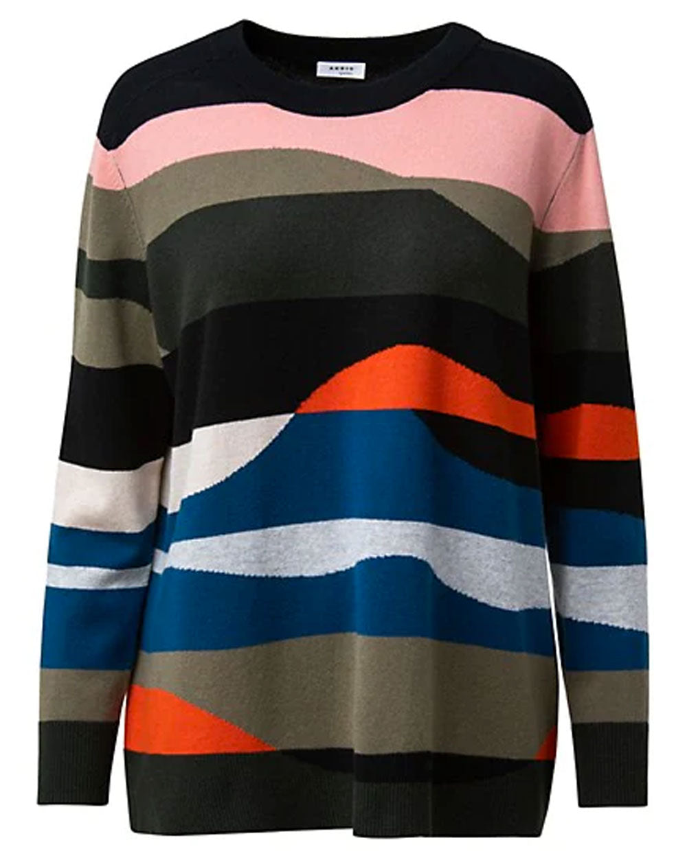 Multicolor Striped Cashmere Blend Sweater