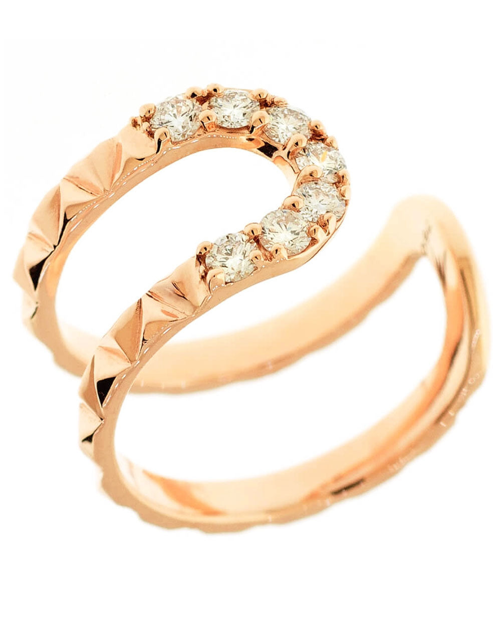Rose Gold Diamond Small Connect Ring