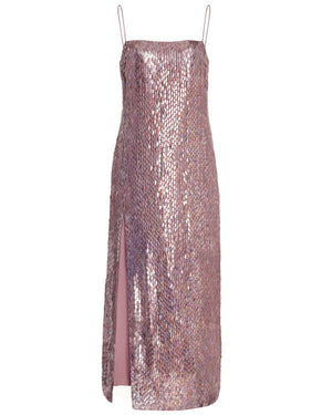 Lavender Metallic Raf Dress