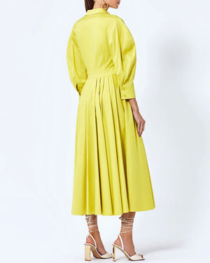 Yellow Nicolla Long Shirt Dress