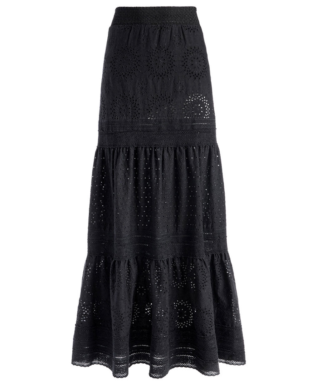 Black Reise Panelled Maxi Skirt