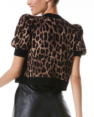 Leopard Kitty Tie Front Cardigan