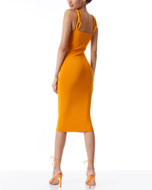 Tangerine Alina Knit Chain Midi Dress