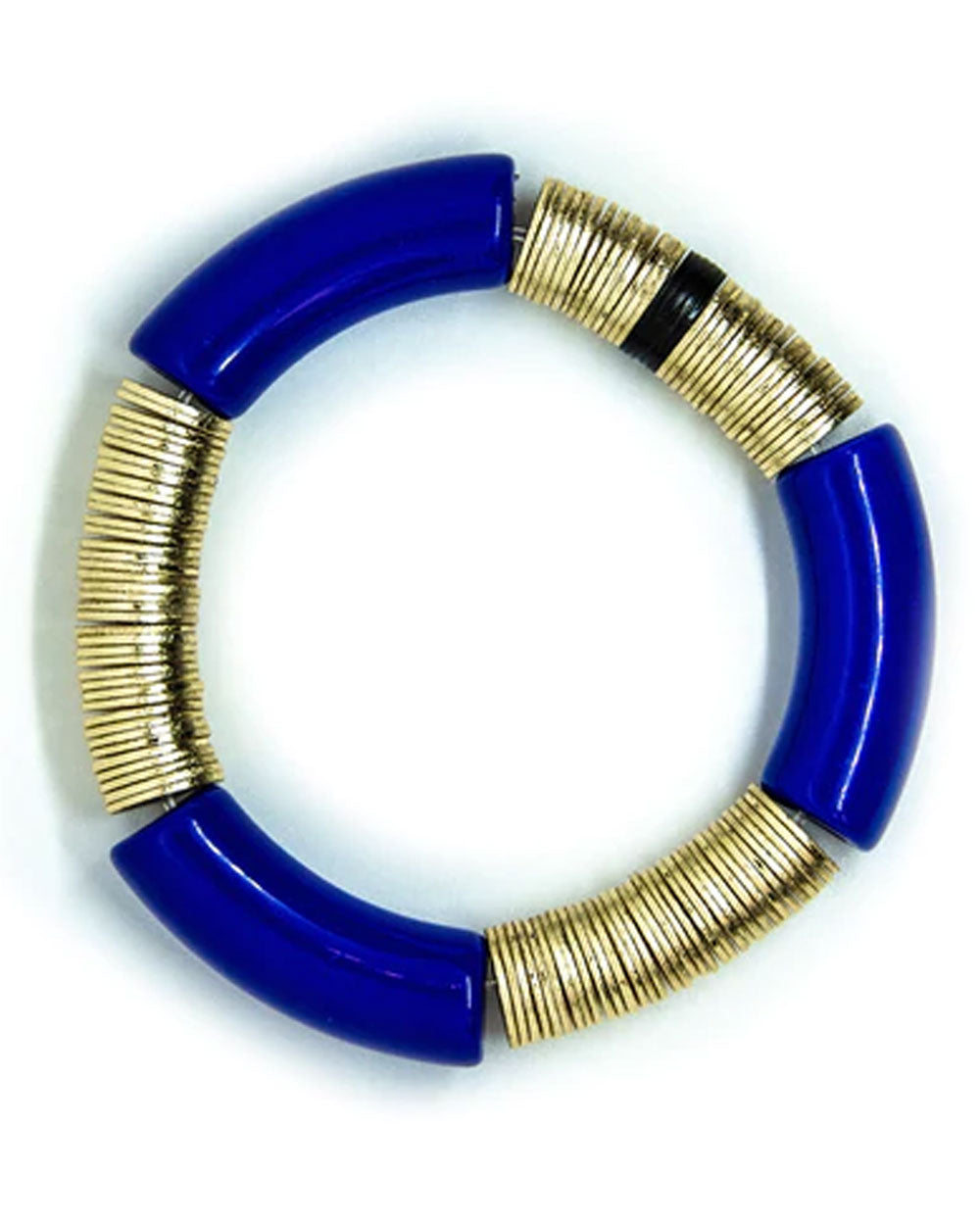14k Gold and Cobalt Zo Stretch Bracelet