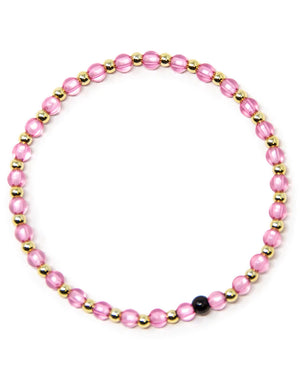 Pink Chasing Acrylic Dottie Stretch Bracelet