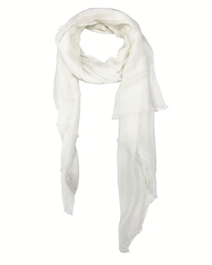 Cashmere Stole in Solid White