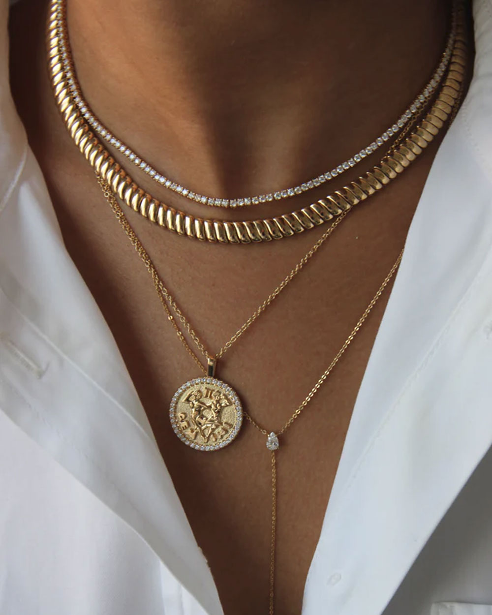 18k Yellow Gold Zoe Necklace