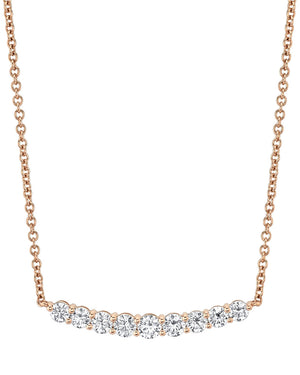 Rose Gold Delilah Crescent Diamond Necklace