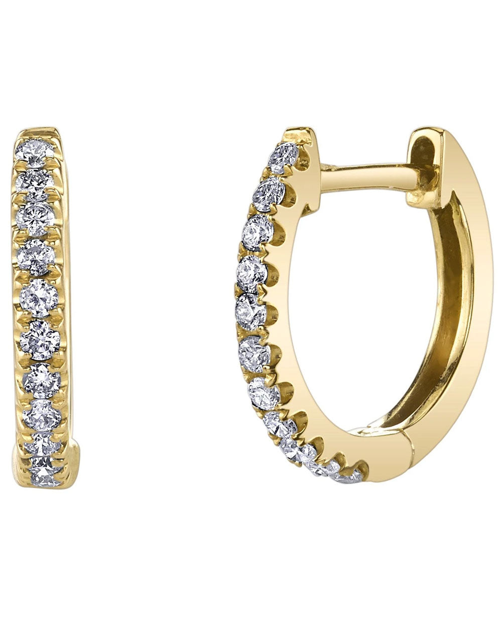 Anita Ko Yellow Gold Small Diamond Huggie Hoop Earrings – Stanley Korshak