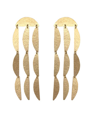 18k Gold Plated Brass Mini Rain Earrings