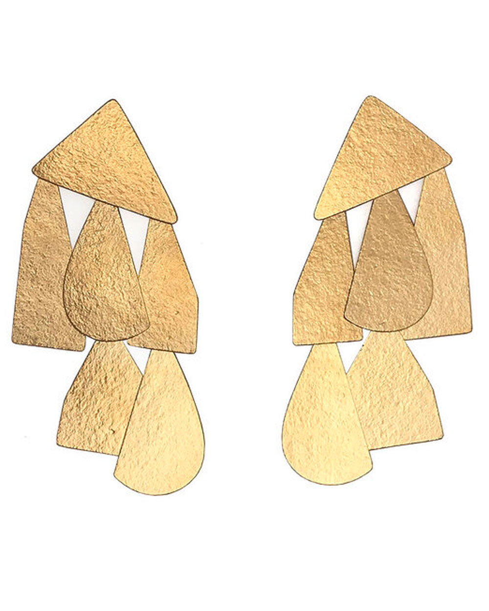 Matte Gold Zola Chandelier Earrings