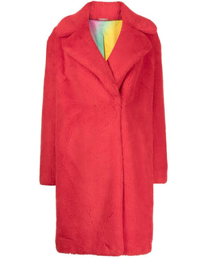 Apple Red Vegan Fur Imani Coat