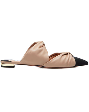 Twist Flat in Nude and Black