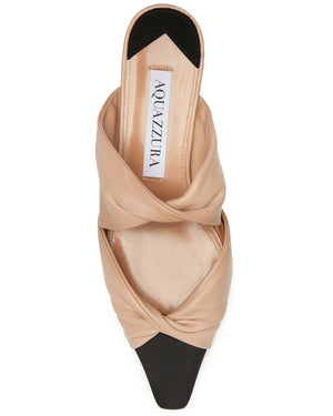 Twist Flat in Nude and Black