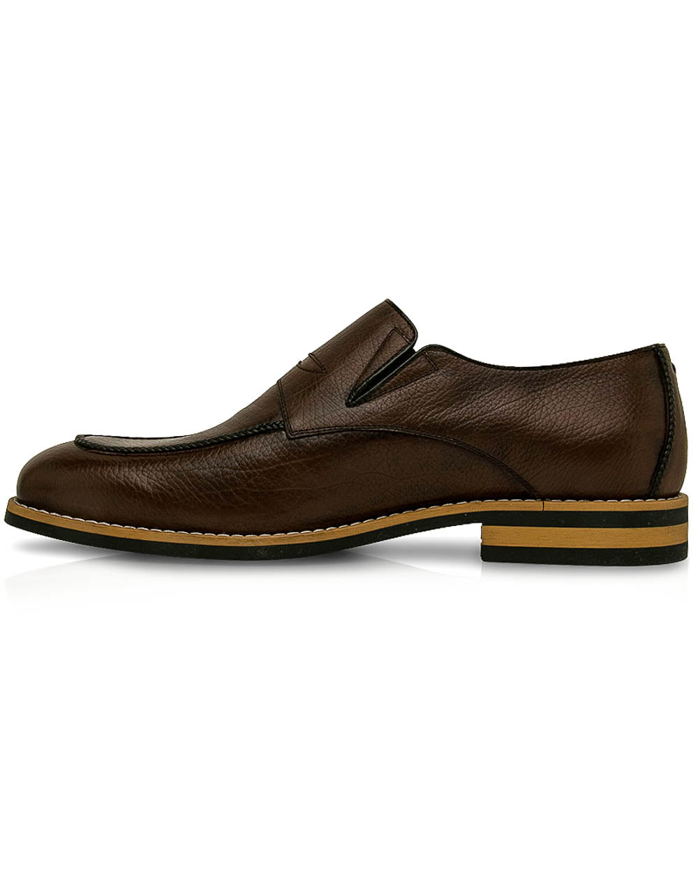 Chocolate Monaco Leather Penny Loafer