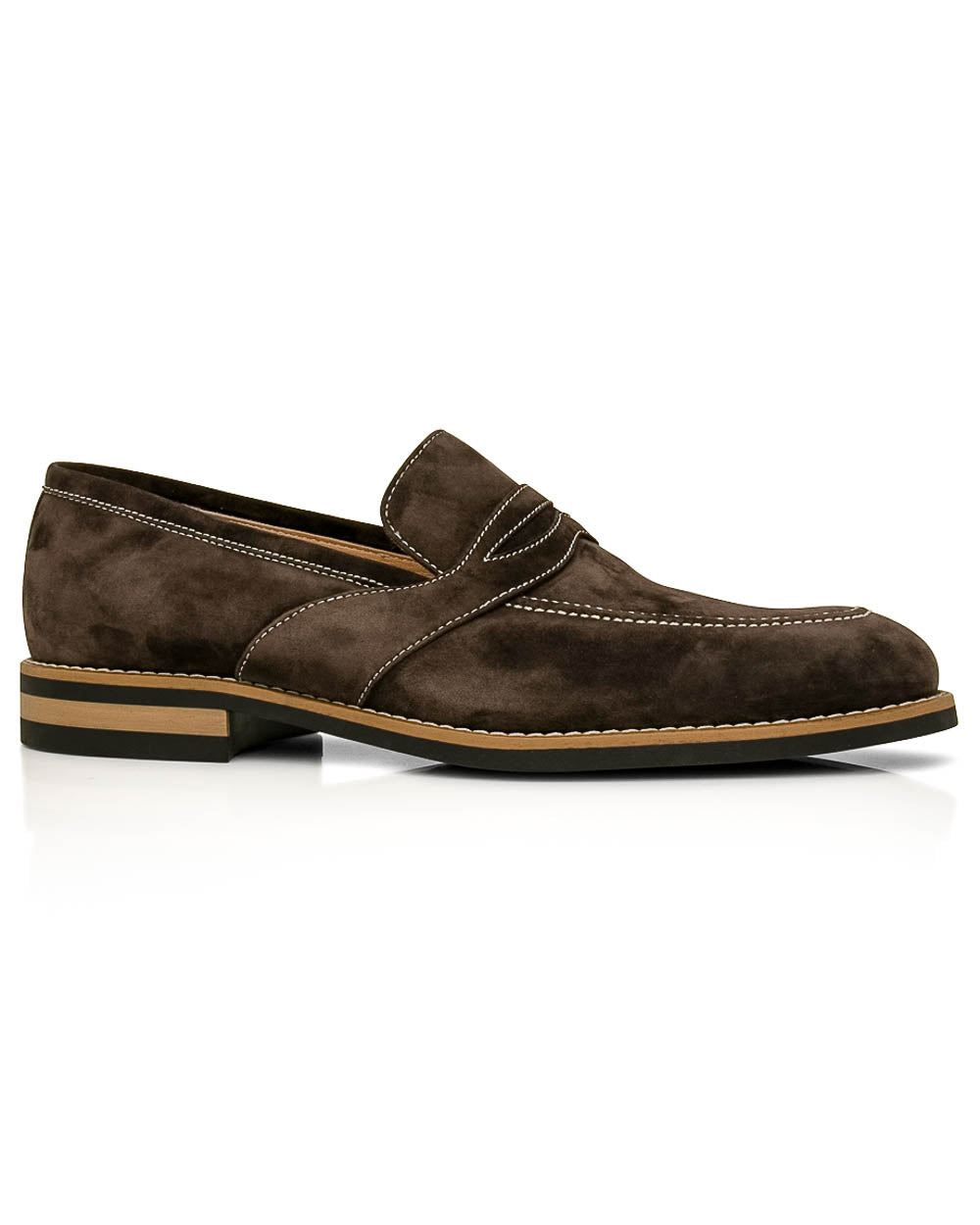 Taupe Monaco Suede Penny Loafer – Stanley Korshak