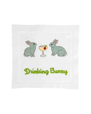 Drinking Bunny Cocktail Napkin Set