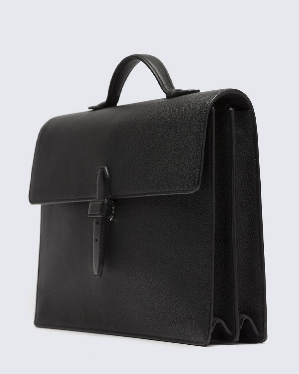 Black Grained Leather Briefcase