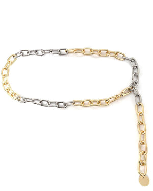 Finely Chain Belt in Gold and Silver