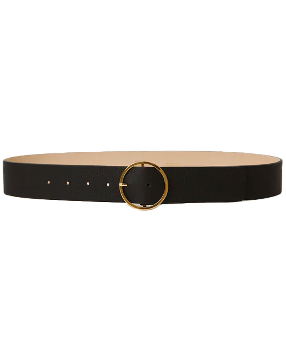 Molly Leather Belt in Black and Gold