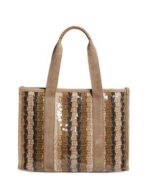 Glamour Paillette Tote in Brown
