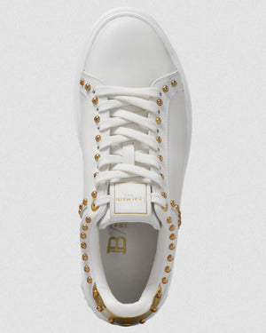B-Court Studded Leather Sneaker in White