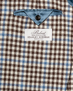 Brown Check with Sky Blue Windowpane Sportcoat