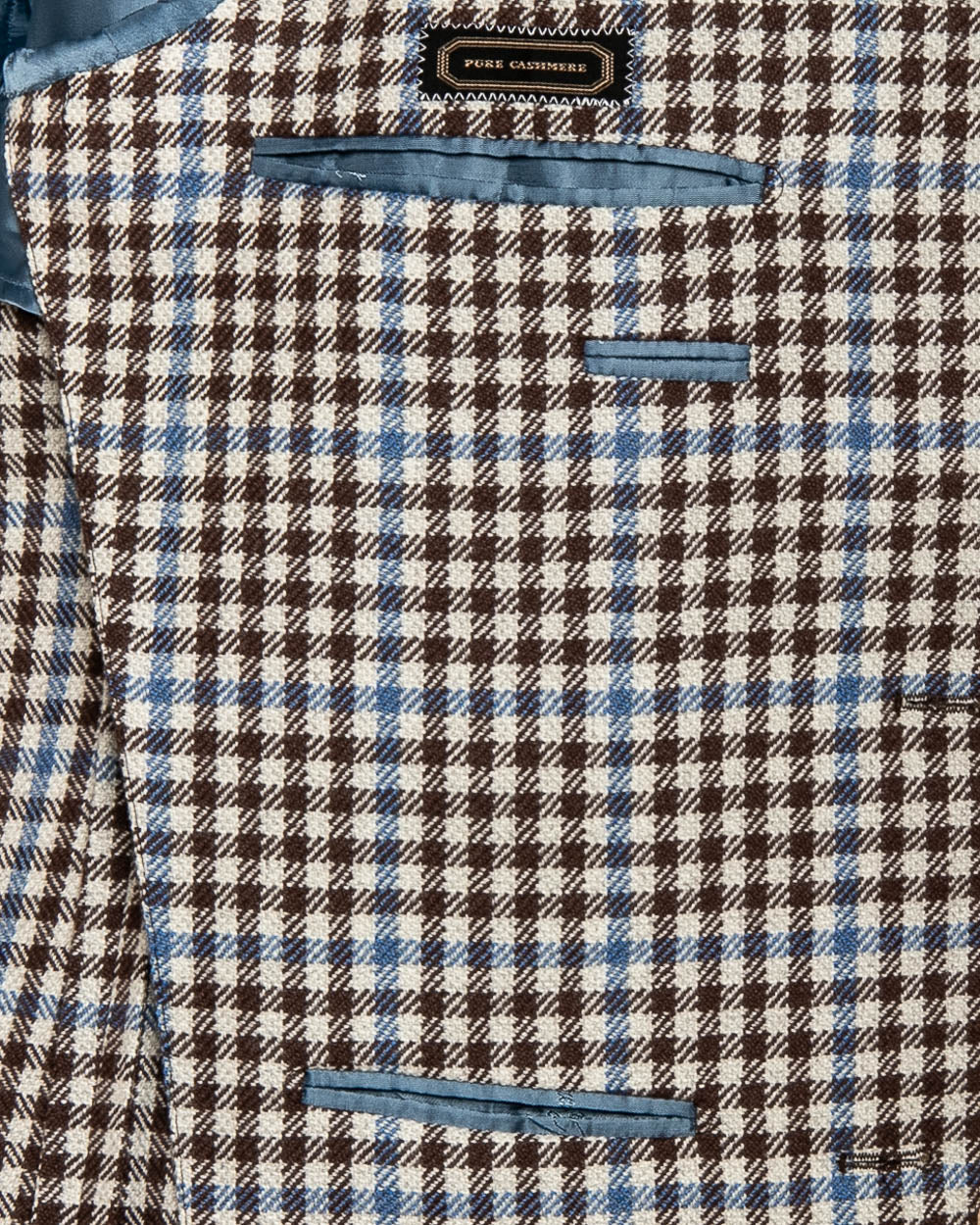 Brown Check with Sky Blue Windowpane Sportcoat