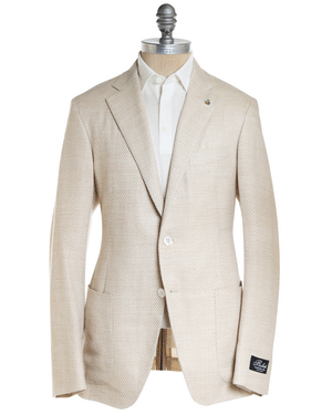 Camel and Ivory Chevron Sportcoat