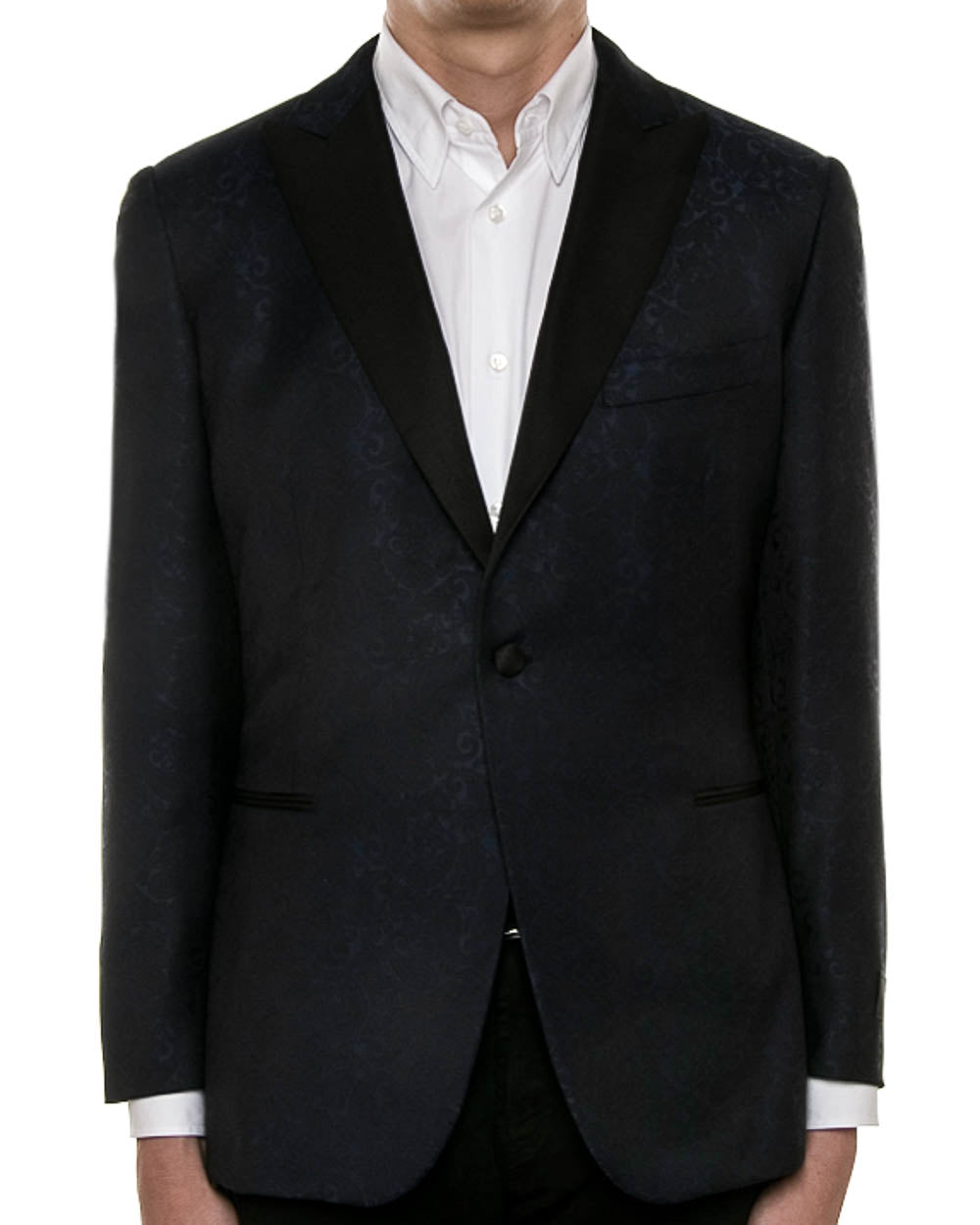 Navy and Black Paisley Dinner Jacket