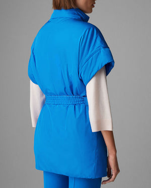 Atlantic Blue Amira Short Sleeve Belted Jacket