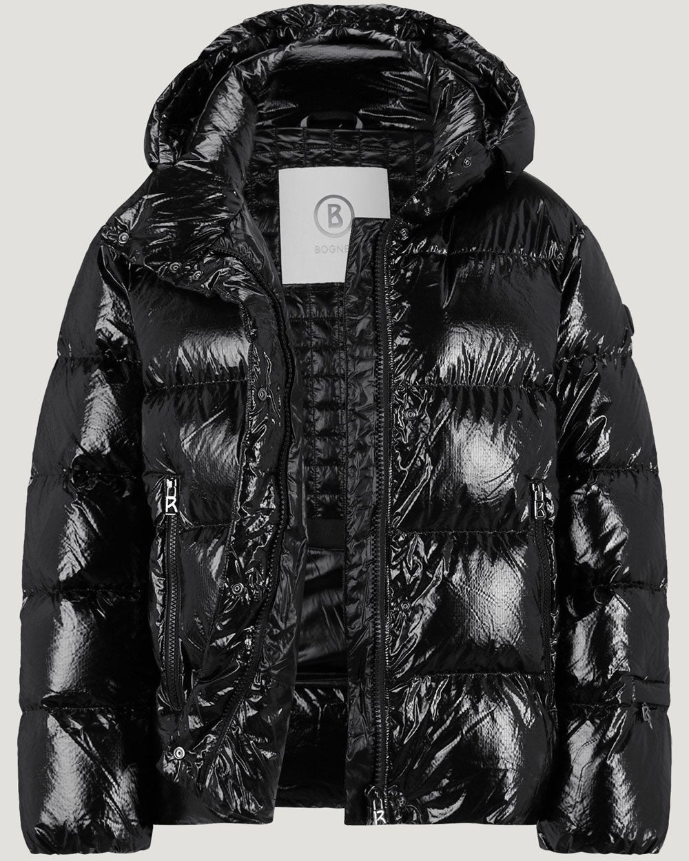 Black Evelia Puffer Ski Jacket
