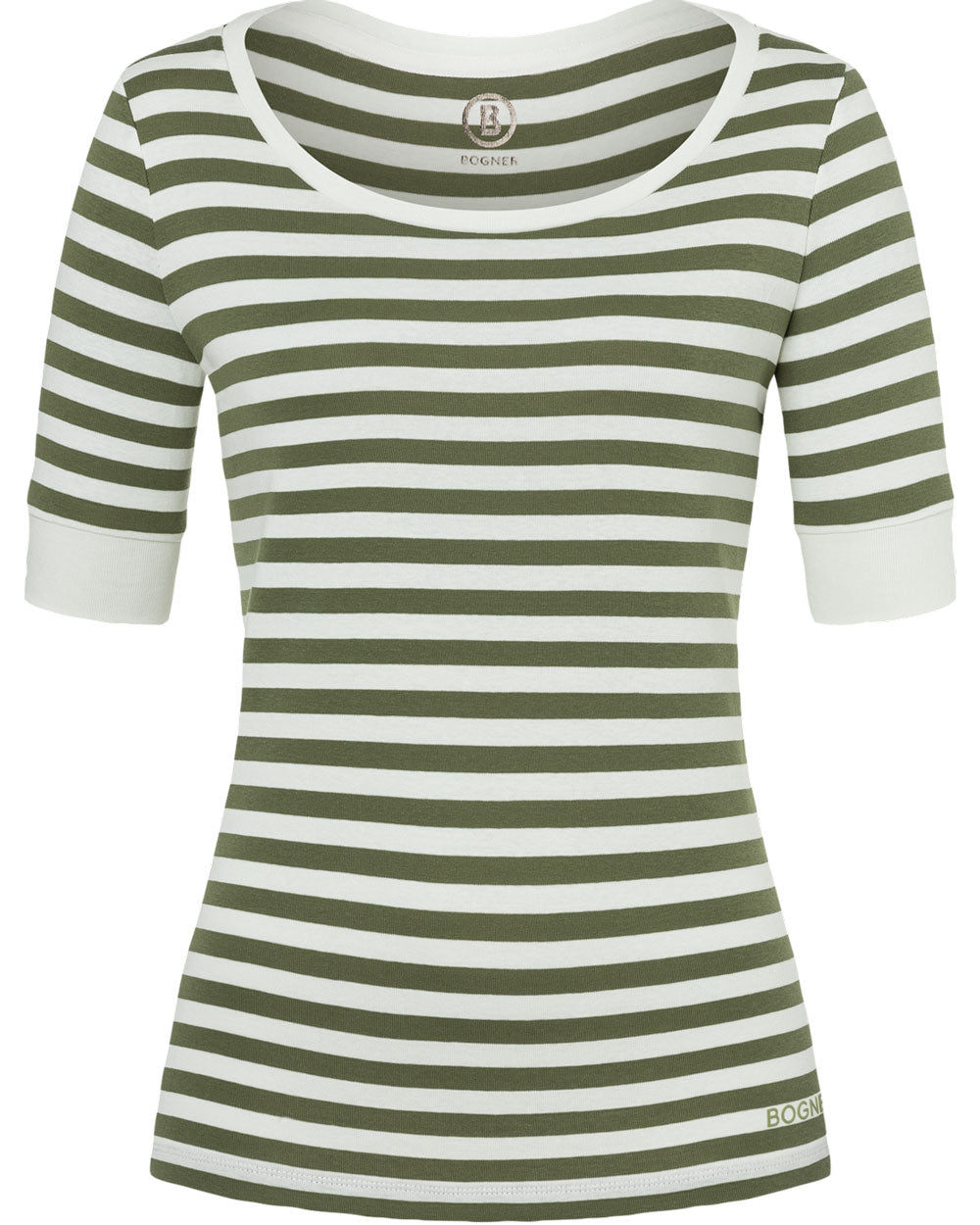 Green and White Jackie T-Shirt