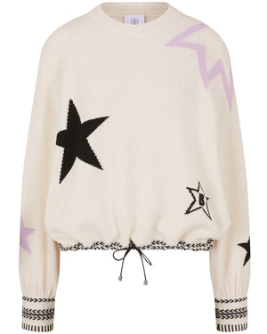 Light Ivory Star Knit Jaina Sweater
