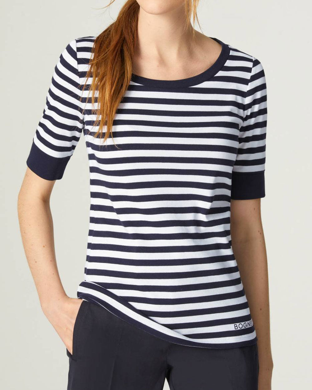 Navy and White Jackie T-Shirt