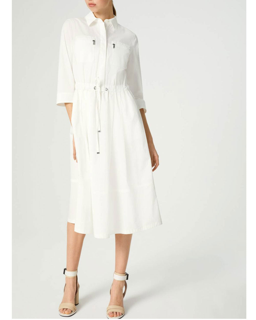 White Aimie Shirt Dress