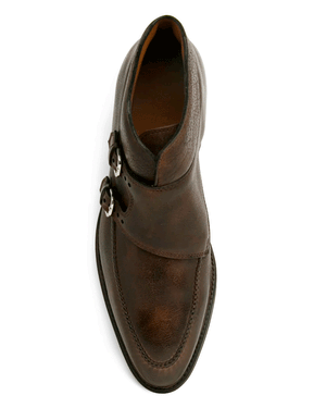 Double Monkstrap Boot in Light Chocolate