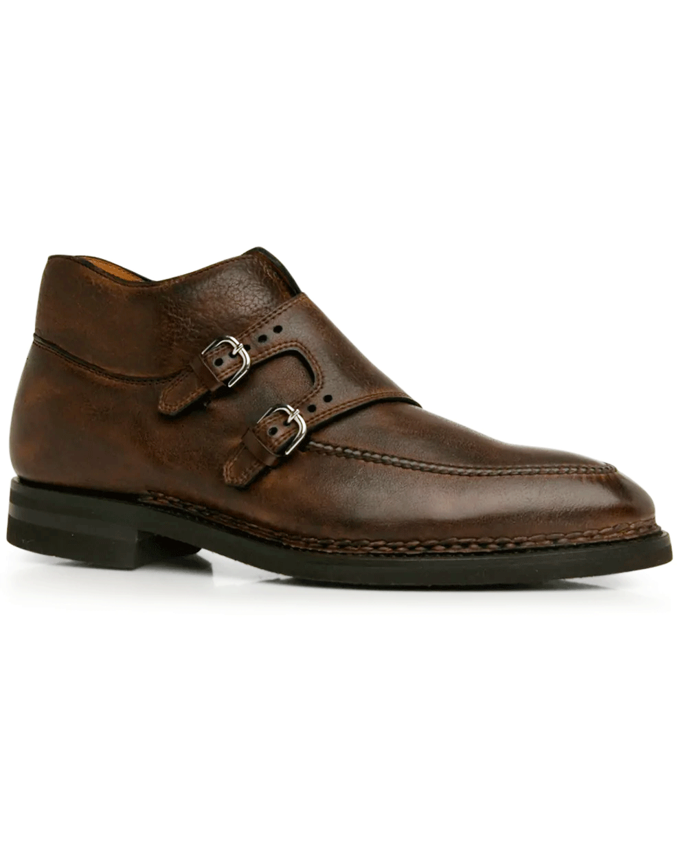 Double Monkstrap Boot in Light Chocolate