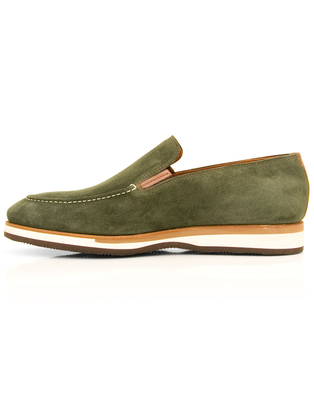 Passeggio Suede Loafer in Military Green