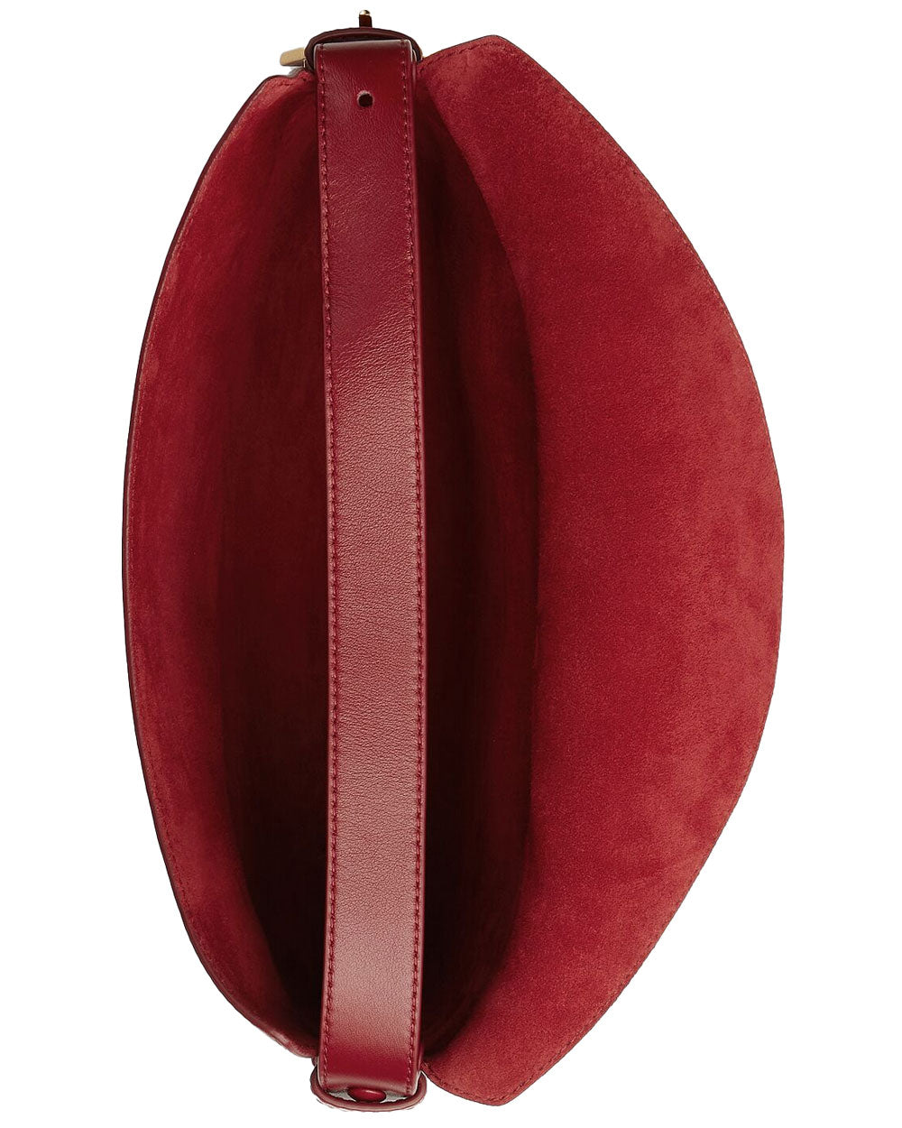 Medium Cradle Shoulder Bag in Red